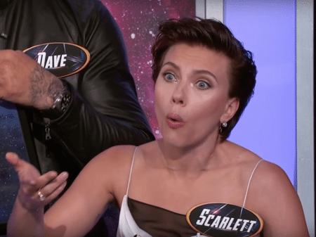 Scarlett Johansson no programa de Jimmy Kimmel - Reprodução