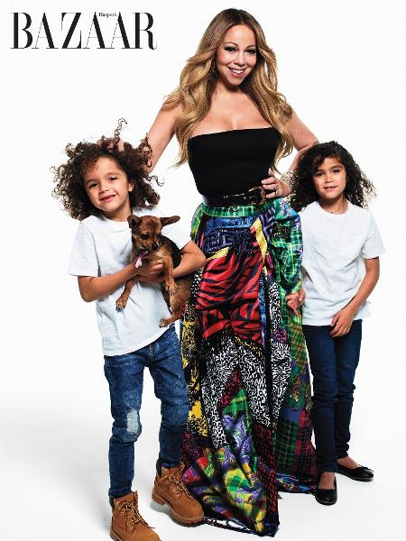 Mariah Carey com os filhos - Reprodução/Harper's Bazaar - Reprodução/Harper's Bazaar