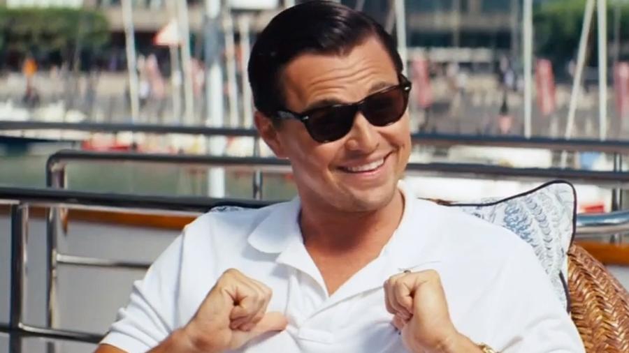 Leonardo DiCaprio como o golpista Jordan Belfort em "O Lobo de Wall Street", o arquétipo do babaca - Reprodução