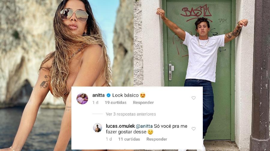 Anitta faz comentário em publicação de Lucas Omulek - Reprodução/Instagram