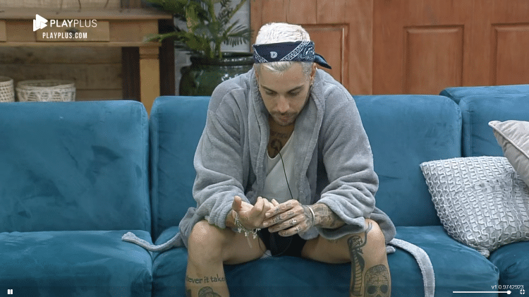 A Fazenda 2021: Gui Araujo diz que confinamento lhe faz mal - Reprodução/Playplus - Reprodução/Playplus