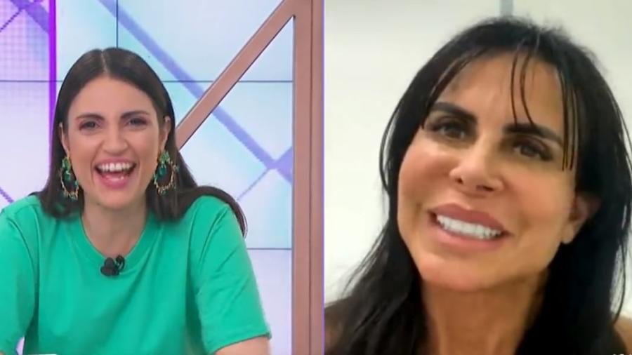 Gretchen diz que está "sem roupa" em entrevista e surpreende apresentadores - Reprodução/SBT