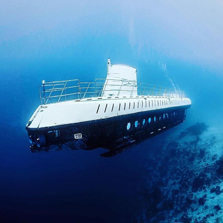 Passeio oferecido pela Atlantis Submarines, em Cozumel