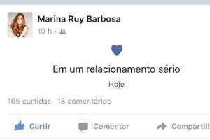 Marina Ruy Barbosa diz que está em um "relacionamento sério" - Reprodução/Facebook/Marina Ruy Barbosa  - Reprodução/Facebook/Marina Ruy Barbosa 