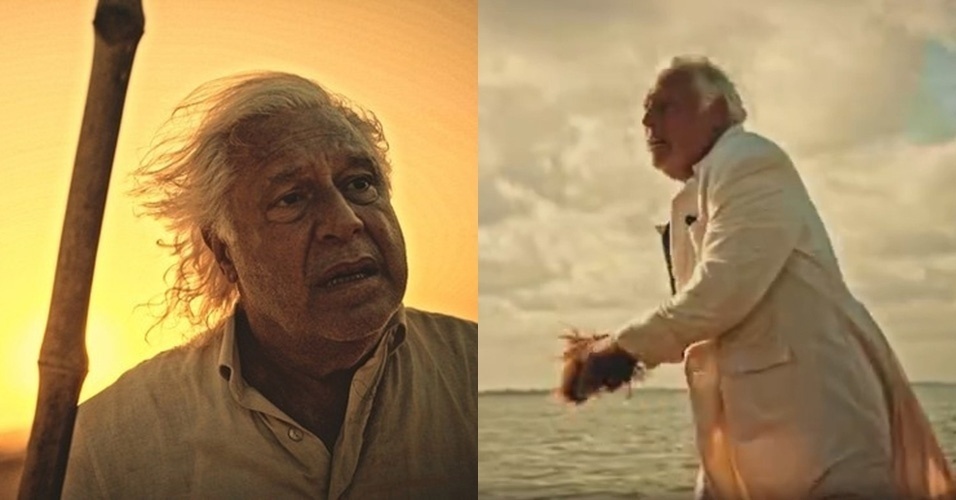 Em "Velho Chico", Afrânio se livra de sua peruca - Reprodução/Velho Chico/Gshow e Reprodução/TV Globo