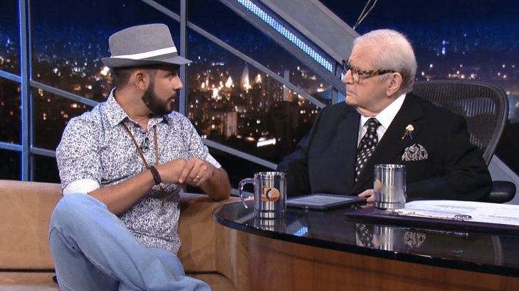 Bráulio Bessa entrevistado no programa de Jô Soares - Reprodução/Globo - Reprodução/Globo