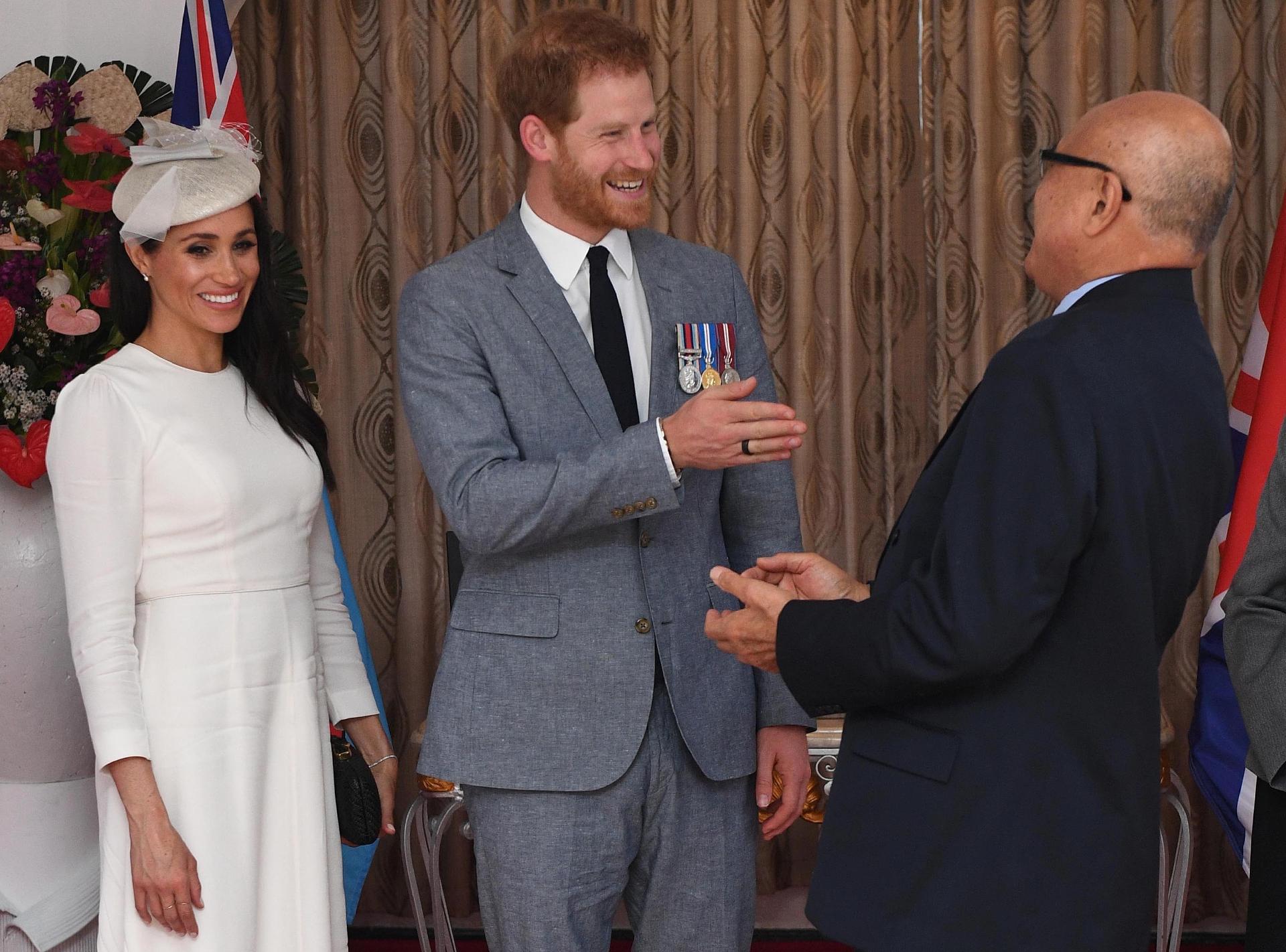 Meghan Markle e o príncipe Harry viajam à Fiji, na Oceania, e participam de eventos com autoridades do país - Getty Images