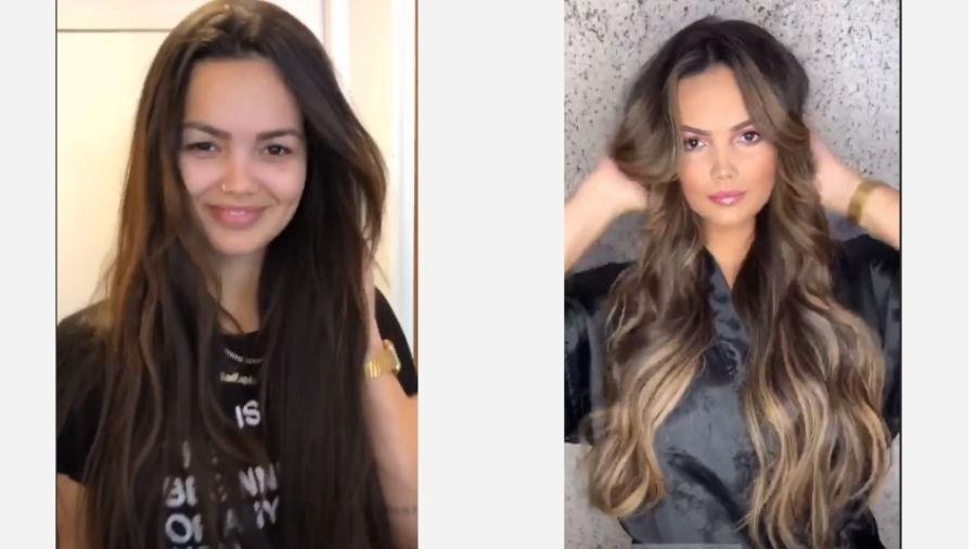 Suzanna Freitas antes e depois de mudar o visual - Reprodução/Instagram