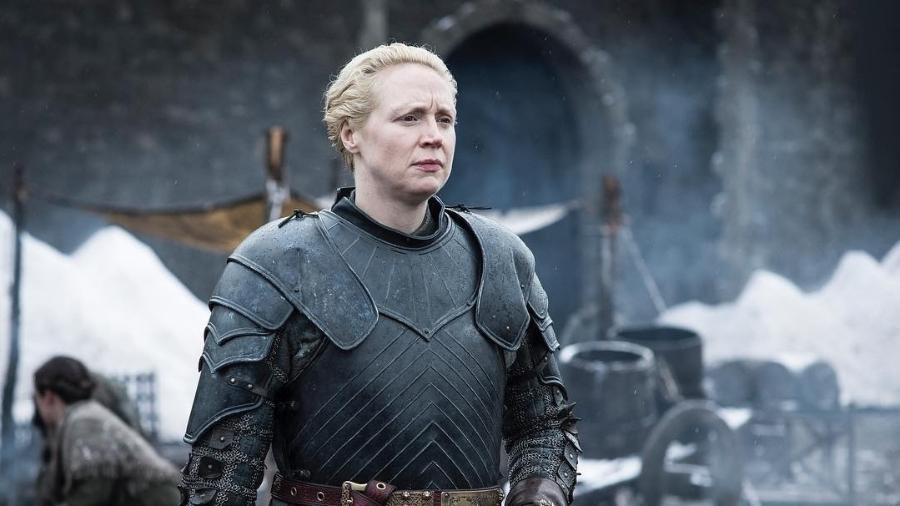Brienne (Gwendoline Christie) em cena da oitava temporada de "Game of Thrones" - Divulgação