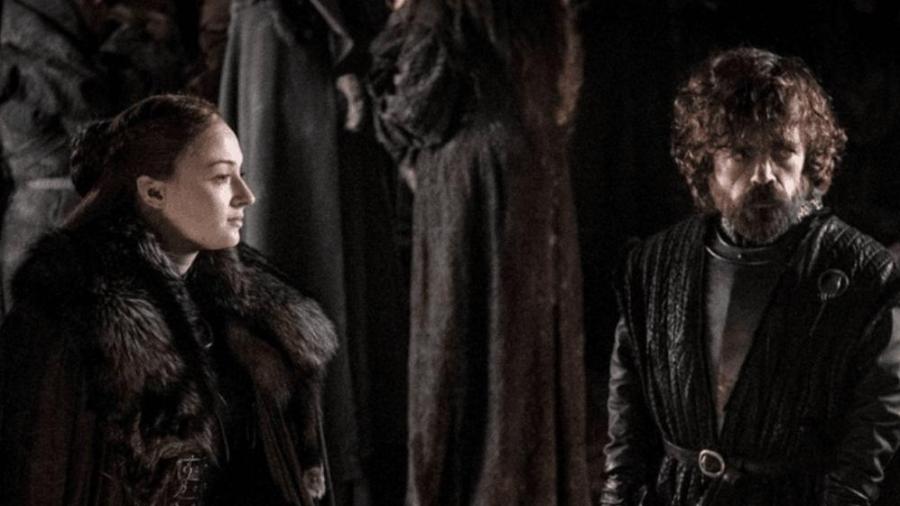 Sansa Stark e Tyrion Lannister nas criptas de Winterfell - Divulgação