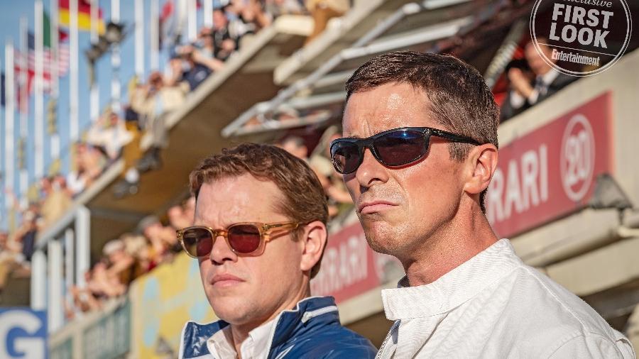 Matt Damon e Christian Bale em "Ford vs Ferrari" - Divulgação/EW
