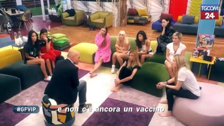 Apresentador do Grande Fratello, o Big Brother da Itália, avisa confinados sobre coronavírus - Reprodução