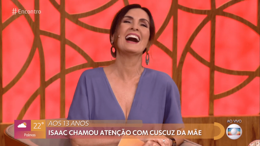 Fátima Bernardes recebe elogio de Isaac, convidado do "Encontro" - Reprodução/Globoplay