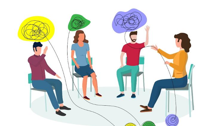 Terapía em grupo, conversa - iStock - iStock
