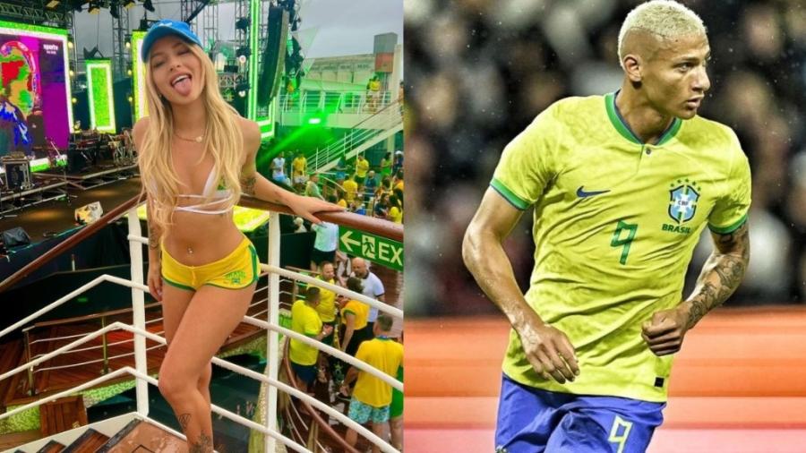 Sandri Oliveira assiste primeiro jogo do Brasil contra Sérvia em navio  - Reprodução/Instagram