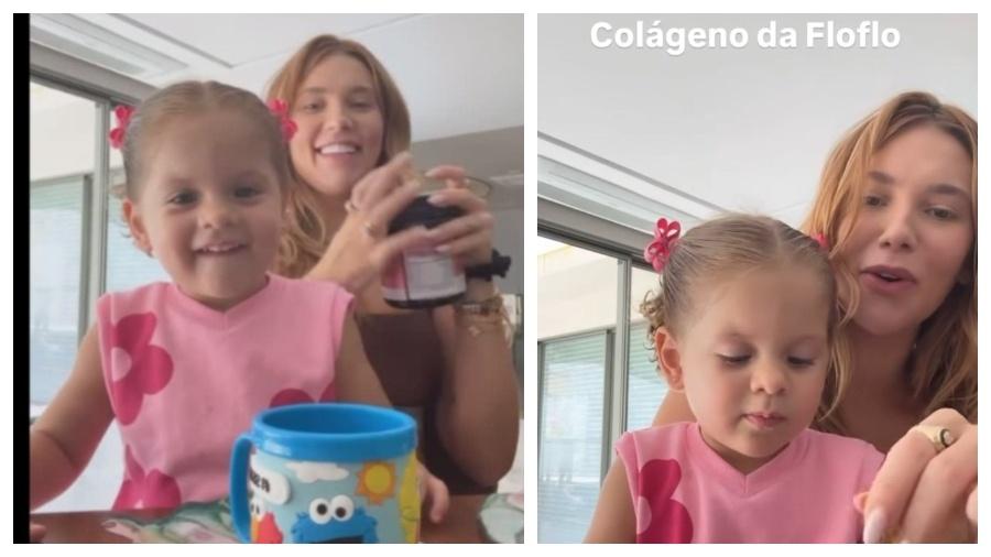 Virginia deu colágeno para filha de 2 anos