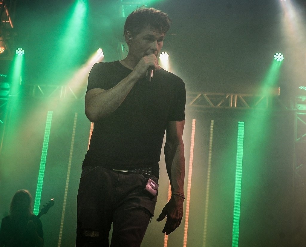 Grupo norueguês A-ha em apresentação NA noite dessa quarta-feira no Espaço das Américas, na Barra Funda, em São Paulo - AgNews