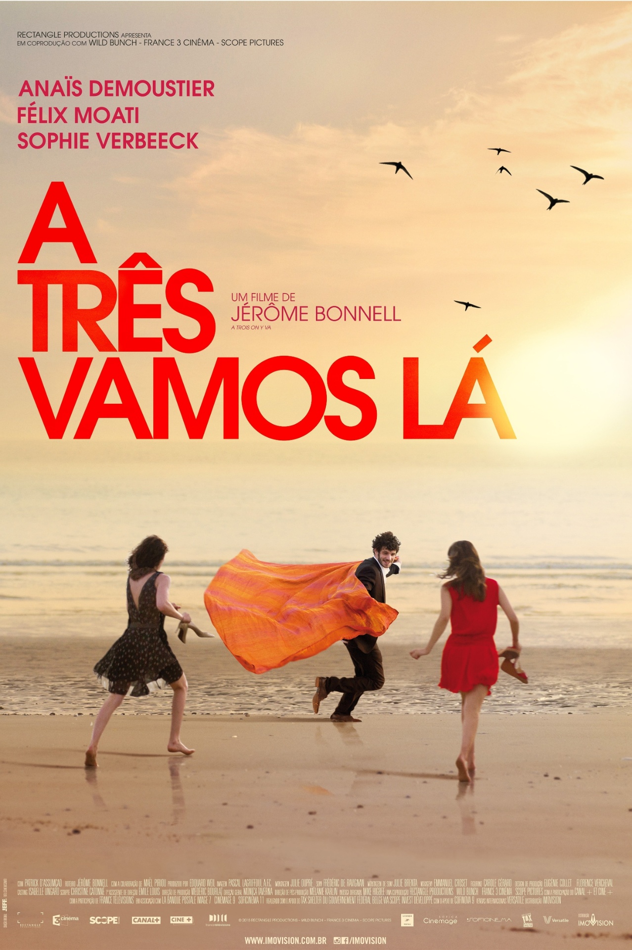 Pôster do filme "A Três Vamos Lá" - Divulgação