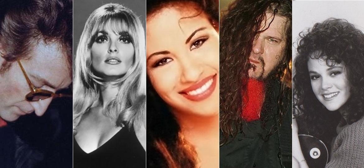 Artistas que foram assassinados por fãs: John Lennon, Sharon Tate, Selena, Dimebag Darrell e Rebecca Schaffer - Divulgação