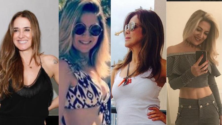 Mães de famosos que são lindas e saradas como Vera Minelli, Karina Lucco, Dulce Souza e Valéria Alencar - Montagem UOL