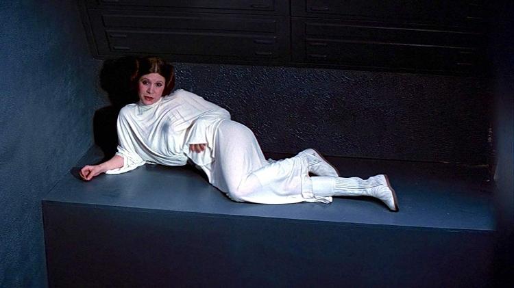 Carrie Fisher em 'Star Wars: Episódio IV - Uma Nova Esperança' (1977) Carrie Fisher em 'Star Wars: Episódio IV - Uma Nova Esperança' (1977)