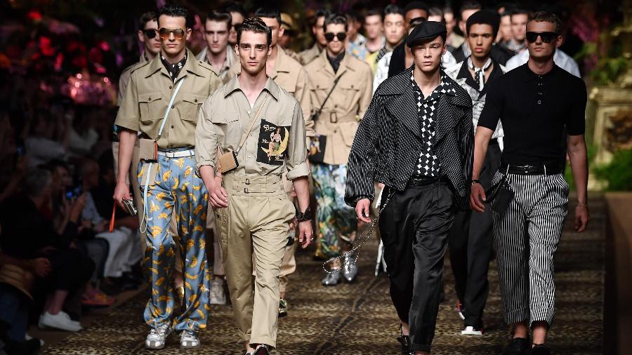 Dolce & Gabbana na semana de moda masculina de Milão verão 2020 - AFP