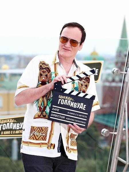 Quentin Tarantino durante a gravação de "Era Uma Vez em Hollywood" - Instagram/onceinhollywood