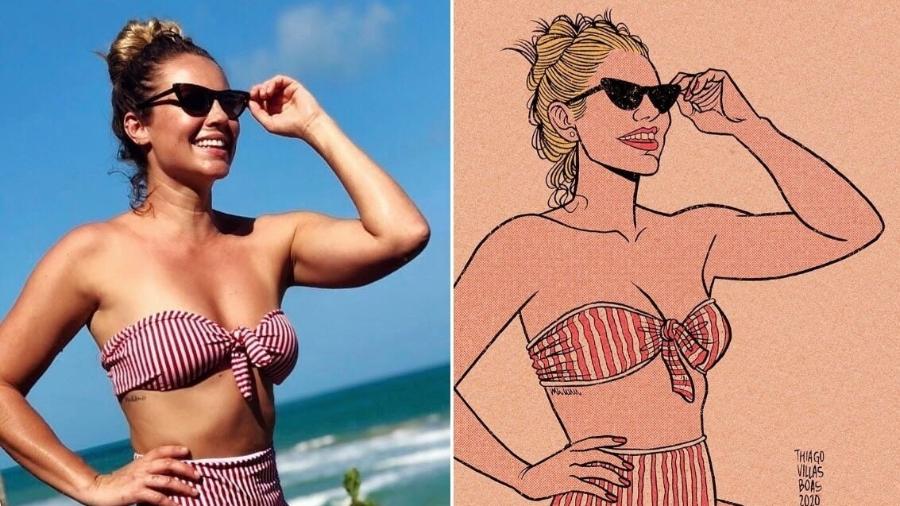 Paolla Oliveira foi desenhada pelo artista Thiago Villas Boas - Reprodução/Instagram