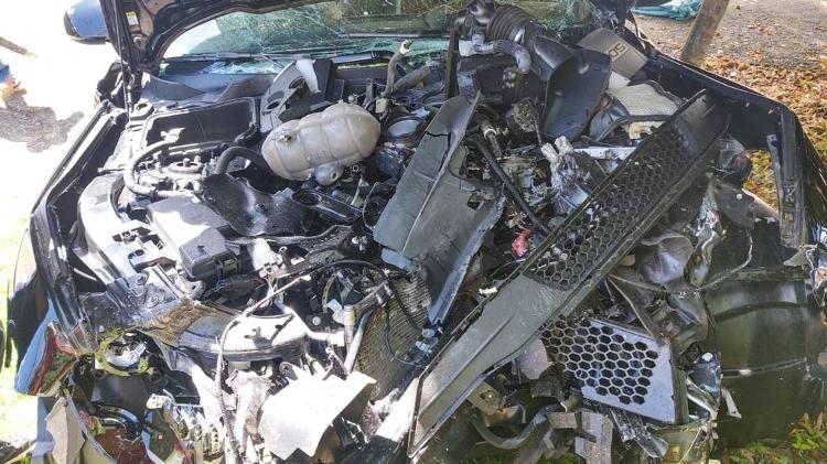 Ford Mustang fica destruído em acidente - Arquivo Pessoal - Arquivo Pessoal
