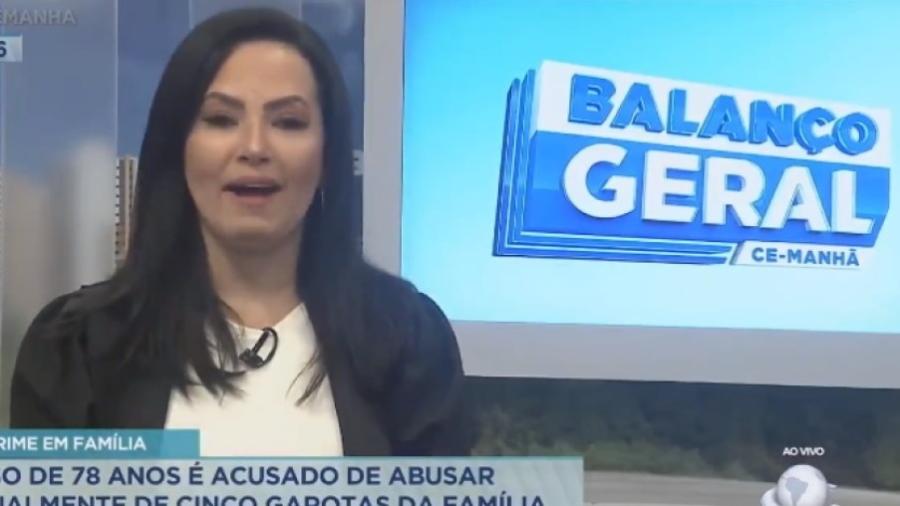 Luciana Ribeiro é apresentadora da edição da manhã do "Balaço Geral" no Ceará - Reprodução/Twitter