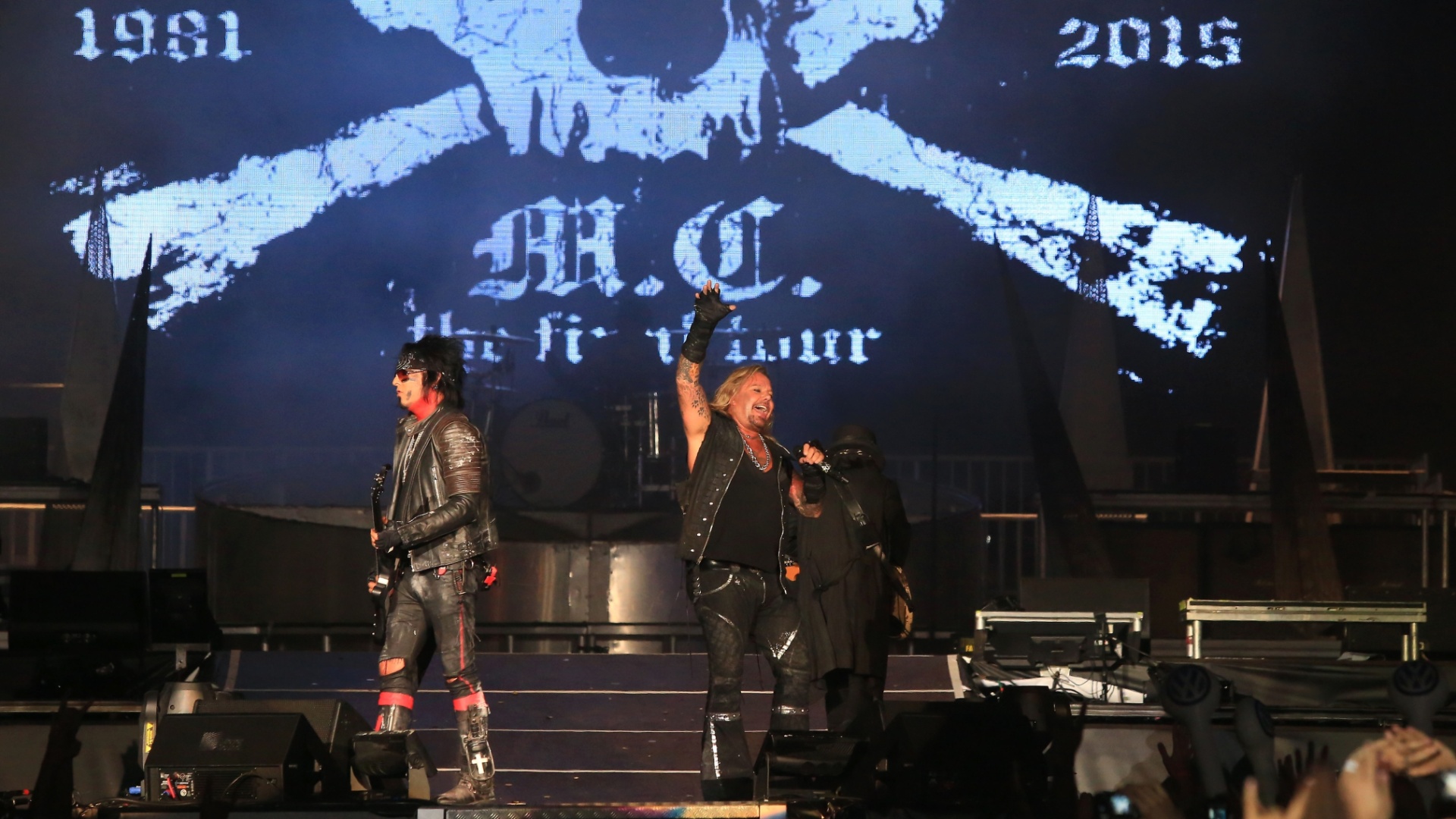 19.set.2015 - Mötley Crüe se apresenta no Palco Mundo no segundo dia do Rock in Rio 2015. Este é o último ano de apresentações do grupo, que irá se aposentar - Marco Antonio Teixeira/UOL