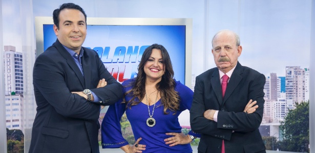 Gottino com Fabíola Reipert e Renato Lombardi - Edu Moraes/Record - Edu Moraes/Record