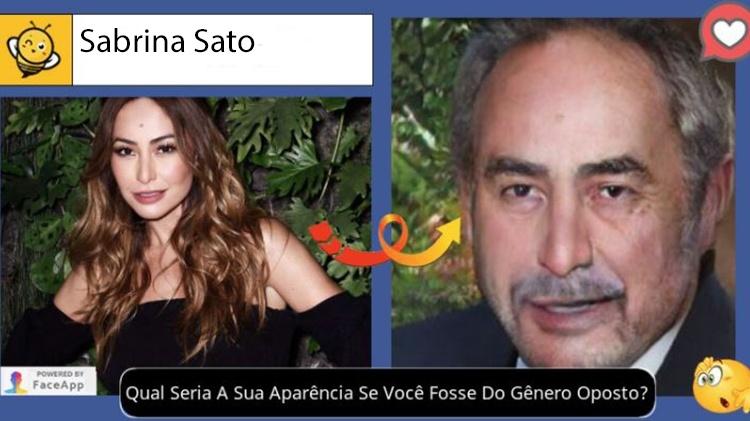 Sabrina Sato se fosse homem, segundo brincadeira no Facebook - Reprodução - Reprodução