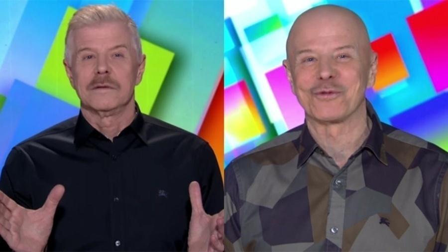 Miguel Falabella raspou a cabeça para viver o personagem Oliver 'Daddy' Warbucks em "Annie, o Musical" e tem aparecido completamente careca no "Vídeo Show" - Reprodução/Globo