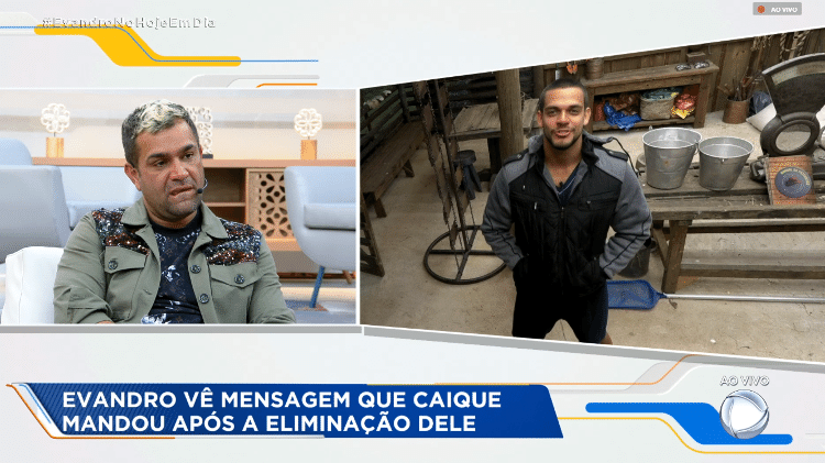 Evandro assiste depoimento de Caique - Reprodução/PlayPlus - Reprodução/PlayPlus
