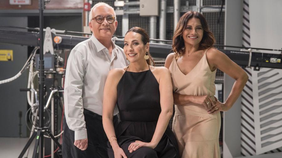 Maria Beltrão, Arthur Xexéo e Dira Paes comandam a transmissão da festa do Oscar na Globo - Globo/Camilla Maia