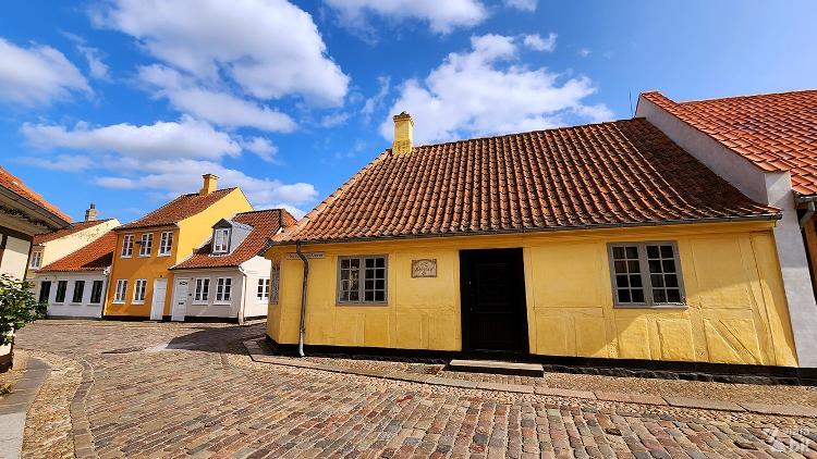 Casa onde H.C. Andersen nasceu, em Odense, na Dinamarca