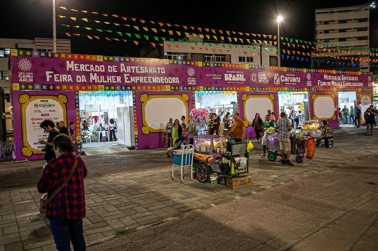 Mercado de artesanato no São João de Caruaru