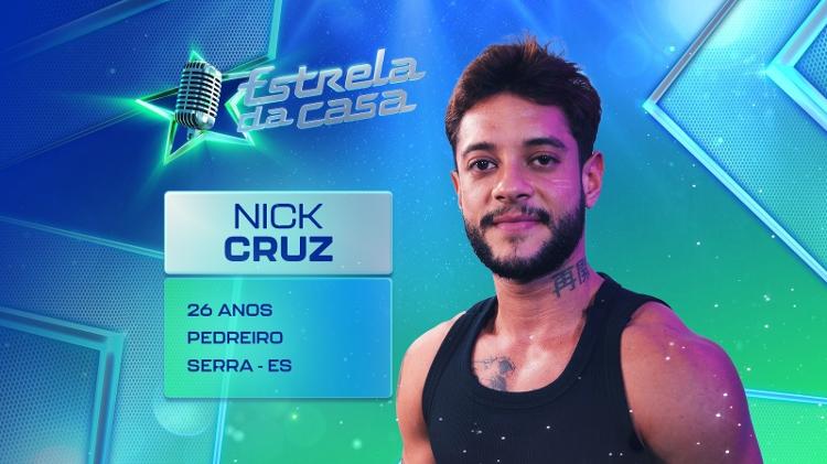 Estrela da Casa: Nick Cruz é um dos participantes Estrela da Casa: Nick Cruz é um dos participantes