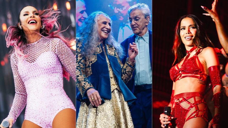 Ivete, Caetano & Bethânia e Anitta são três atrações confirmadas no Réveillon em Copacabana