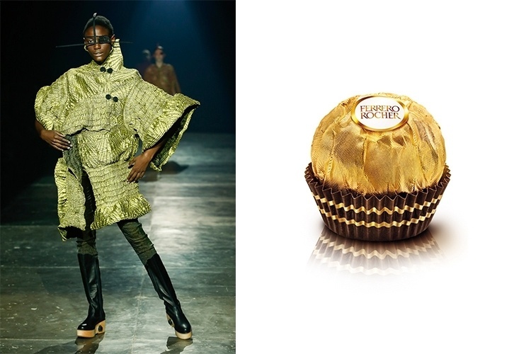 Será que Lino Villaventura juntou várias embalagens de Ferrero Rocher pra criar seu look dourado? - Alexandre Schneider/UOL e Divulgação