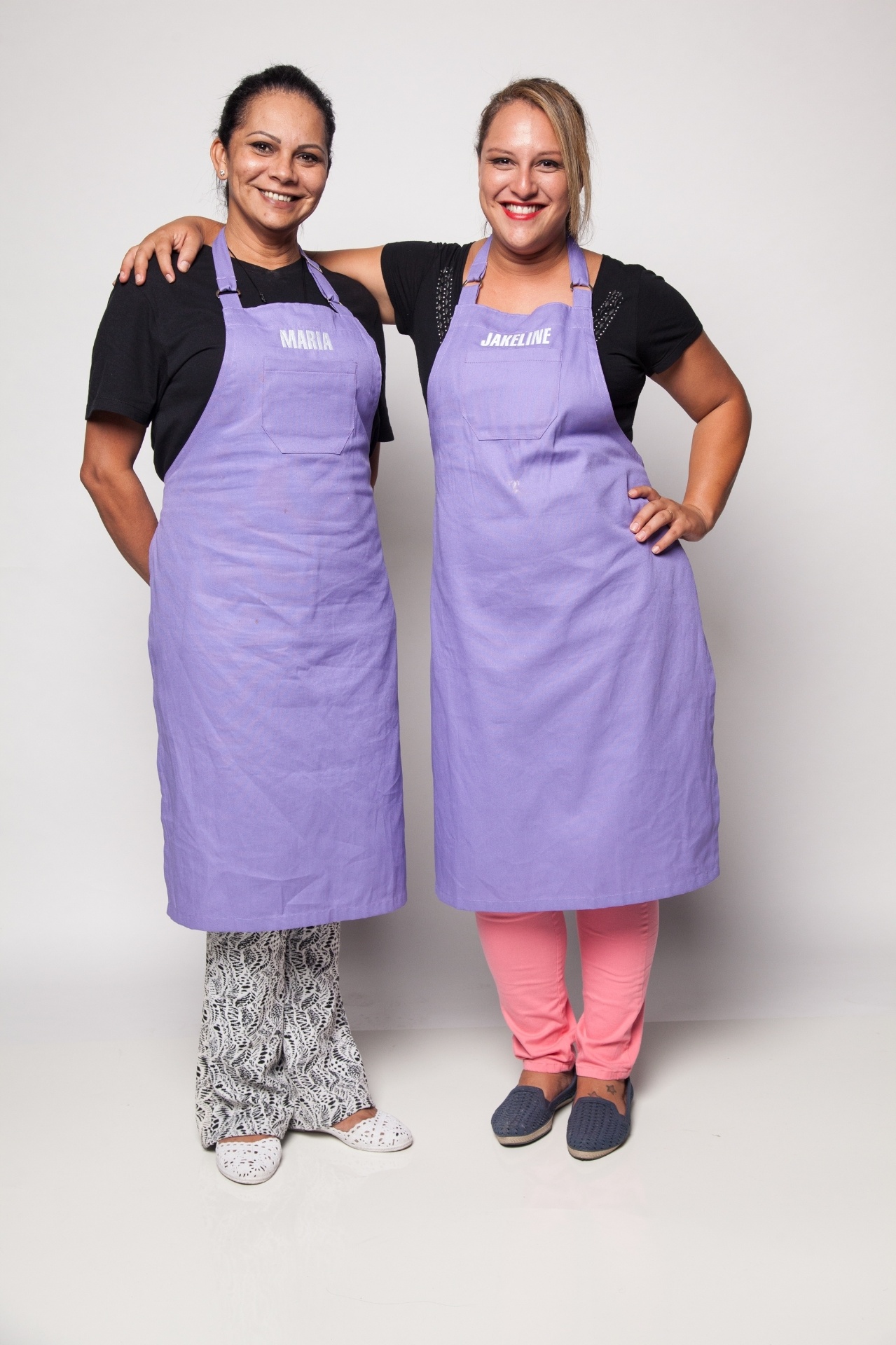 Nascida em Natal (RN), a cabeleireira Maria das Graças, 46 anos, tem sua filha como parceria, a vendedora Jakeline Sozzi, 28 anos e natural de São Vicente (SP) - Edu Moraes/Record