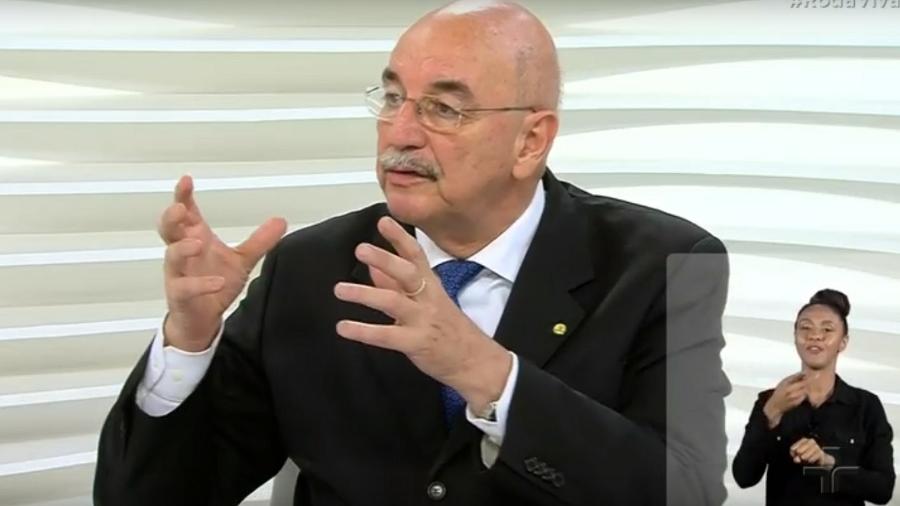 Ministro Osmar Terra durante entrevista no "Roda Viva" - Reprodução
