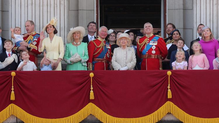 A família real reunida durante o Trooping The Colour 2019 A família real reunida durante o Trooping The Colour 2019
