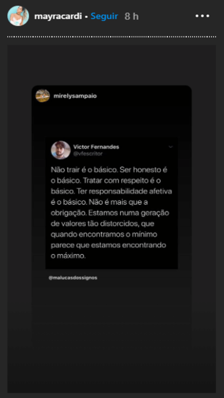 Desabafo Mayra Cardi - Reprodução / Instagram - Reprodução / Instagram