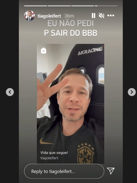 BBB 21: Tiago Leifert no Instagram - Reprodução Globoplay