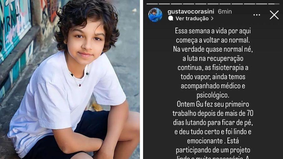 Gustavo Corasini volta ao colégio após acidente: "Acolhimento" - Reprodução/instagram