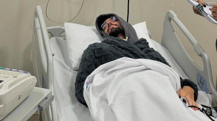 Luan Pereira publicou foto em recuperação no hospital