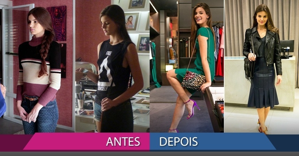Arlete (Camila Queiroz) protagonista da novela "Verdades Secretas", da TV Globo, ganhou um presente que é o sonho de muitas mulheres: um banho de loja de grandes grifes. No capítulo desta quinta-feira (18), a ingênua aspirante a modelo mudou completamente o estilo - Divulgação/TV Globo
