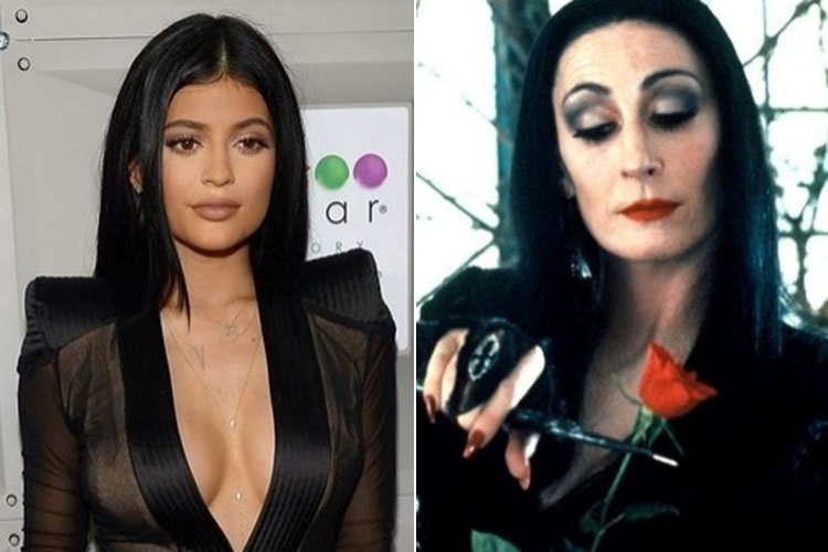 Kylie Jenner e Morticia - Getty Images e Divulgação